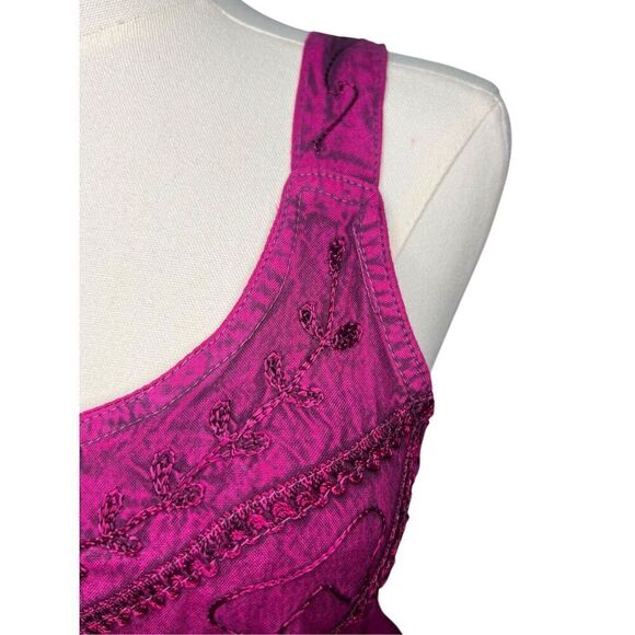 Embroidered Purple Boho Hippie Tank Top Women’s OS - Picture 3 of 7